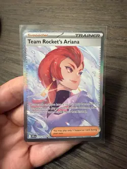 Pokemon TCG Destined Rivals Team Rocket's Ariana SIR Holo Card 237/182 - Image 1