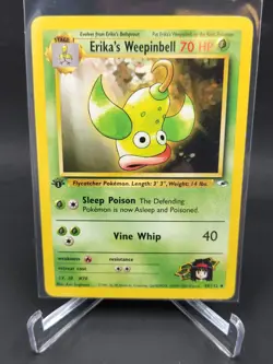 Pokemon 1st Edition Erika's Weepinbell Gym Heroes 49/132 LP - Image 1