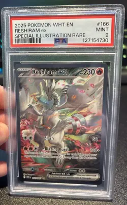 Pokemon TCG - PSA 9 Mint - Reshiram ex 166/086 Holo - Sv: White Flare - ENG - Image 1