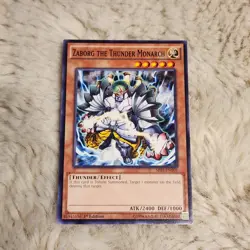 Yu-Gi-Oh TCG #SR01-EN005 Zaborg the Thunder Monarch 1st Edition Common NM - Image 1
