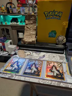 One Piece TCG Mihawk Gold DON!! Card Lot x3 OP14-119 Azure Sea's Seven Foil NM - Image 1