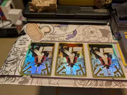 One Piece TCG Mihawk Gold DON!! Card Lot x3 OP14-119 Azure Sea's Seven Foil NM - Image 3