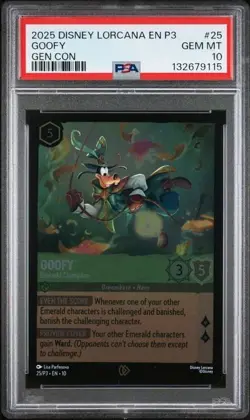 DISNEY LORCANA EN P3-PROMO #25 GOOFY GEN CON PSA 10 - Image 1