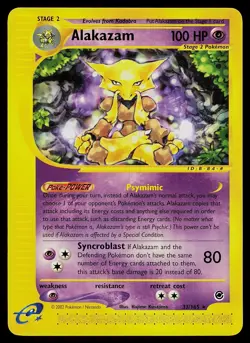 Pokemon Card - Alakazam Expedition 33/165 Rare Non-Holo - Image 1