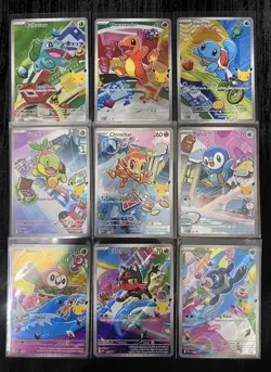 Pokemon 2026 First Partner Illustration Collection Series 1 Promos Set 9 Cards - Image 1