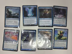 Lot of 8 MTG Blue (A) Cards: Rare or Higher. Near Mint - Lightly Played - Image 1