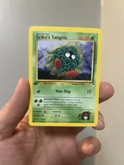 Pokemon Card - Gym Heroes 79/132 - ERIKA'S TANGELA (common) **1st Edition** - NM - Image 1