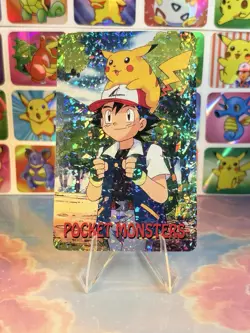 Pikachu Pokemon Vintage Playing Poker Card Charizard Nintendo - Prism Holo Back - Image 5