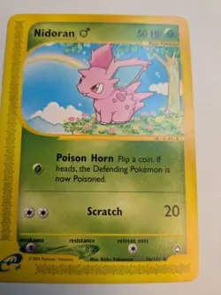 Pokemon Aquapolis Nidoran M Common Regular 50 HP Card 96/147 English 2002 - Image 1