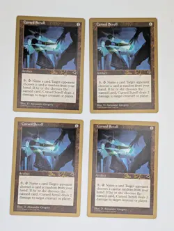 Cursed Scroll Magic The Gathering MTG Gold Border Championship Seattle 1998 x4 - Image 1