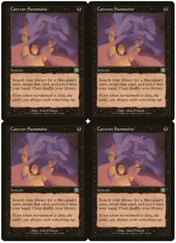 MTG Cateran Summons x4 Mercadian Masques Uncommon NM/LP Playset - Image 1