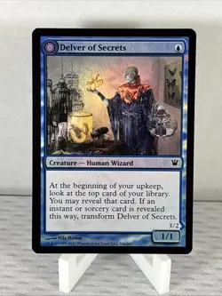 MTG Delver of Secrets // Insectile Aberration x1-Foil -Innistrad-Lightly Played - Image 1