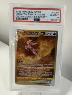 Pokemon TCG Crown Zenith Palkia VSTAR Origin Forme GG67/GG70 PSA 10 - Image 1