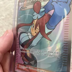 Lightly Played Pokemon Skyla Full Art Trainer Supporter 122/122 Holo Ultra Rare - Image 3