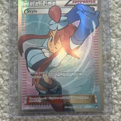 Lightly Played Pokemon Skyla Full Art Trainer Supporter 122/122 Holo Ultra Rare - Image 5