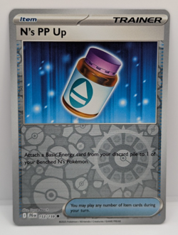 N's PP Up 153/159 Sv09: Journey Together Reverse Holo NM Pokemon - Image 1