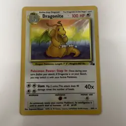 Pokemon Dragonite 4/62 Holo Rare - 1999 Pokemon Fossil Vintage WOTC - Image 1