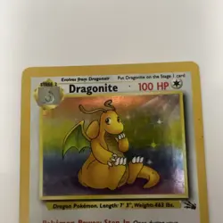Pokemon Dragonite 4/62 Holo Rare - 1999 Pokemon Fossil Vintage WOTC - Image 2