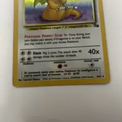 Pokemon Dragonite 4/62 Holo Rare - 1999 Pokemon Fossil Vintage WOTC - Image 3