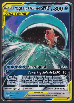 Pokemon Magikarp & Wailord GX SM166 Black Star Promo - Image 1
