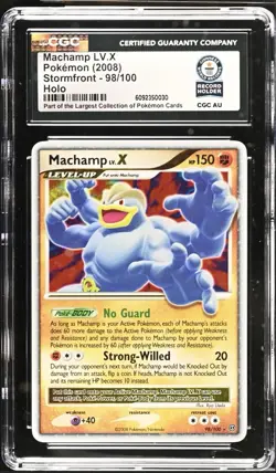 2008 Pokemon D&P Stormfront Machamp LV. X Holo 98/100 CGC WORLD RECORD 1 OF 1 - Image 1