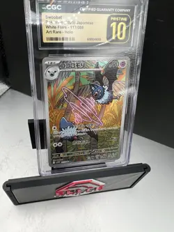 🔥🔥CGC 10 Pristine Swoobat 117/086 AR Art Rare Holo White Flare Pokemon Card - Image 3