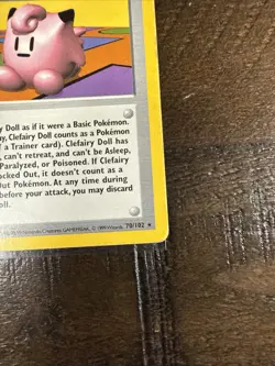 Base Set (Shadowless) #070/102 Clefairy Doll Pokemon Card - Image 5