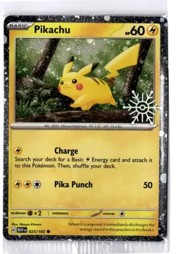 NM - Pikachu - (Holiday Calendar) 025/165 Common Miscellaneous Cards & Products - Image 1