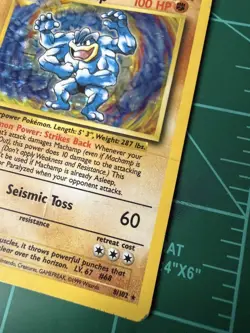 Pokemon Machamp 1st Edition Base Set Holo Rare HP+ DMG - Image 5