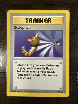 Scoop Up Rare Unlimited Base Set (Shadowless) 078/102 Pokemon TCG - Image 1