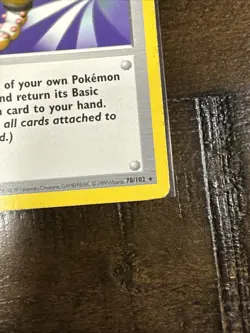 Scoop Up Rare Unlimited Base Set (Shadowless) 078/102 Pokemon TCG - Image 5