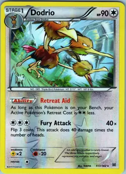 Dodrio 117/162 Rare - Pokemon TCG XY: BREAKthrough - Reverse Holo (NM) - Image 1