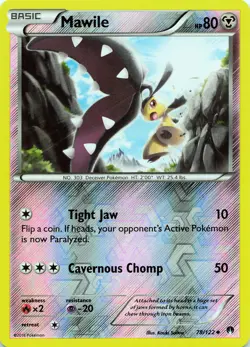 POKEMON Mawile #78/122 Reverse Holo XY - BREAKpoint NM - Image 1