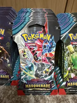 Pokemon TCG Twilight Masquerade Sleeved Booster Pack X41 Brand New Sealed - Image 3