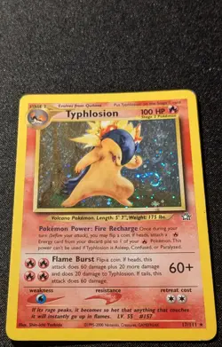 Pokemon NEO GENESIS - #17/105 Typhlosion - Unlimited Holo - ENG - SWIRL - MP - Image 4