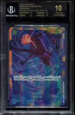 Sanji OP06-119 BGS 10 Black Label Wings of the Captain One Piece Card - Image 1