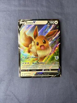 Eevee V SWSH065 Sword & Shield Battle Academy Black Star Promo Pokemon Card - Image 1