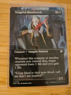 MTG Vengeful Bloodwitch (Borderless) 0325 Foundations M/NM Free UK P&P - Image 1