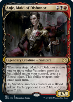 x1 Anje, Maid of Dishonor - Showcase R MTG Innistrad: Crimson Vow M/NM, English - Image 1