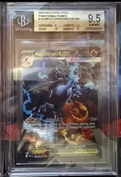 MEGA CHARIZARD X EX SIR 125/094 BGS 9.5 Gem Mint Pokemon Phantasmal Flames 2025 - Image 1