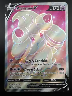 Alcremie V 064/072 Full Art Pokemon Sword & Shield Shining Fates Holo NM - Image 3