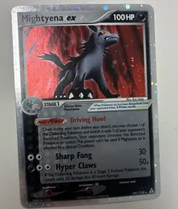 2006 Pokemon TCG Mightyena ex Ultra Rare Holo Phantoms 101/110 Light Play ⭐ - Image 1