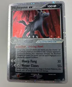 2006 Pokemon TCG Mightyena ex Ultra Rare Holo Phantoms 101/110 Light Play ⭐ - Image 3