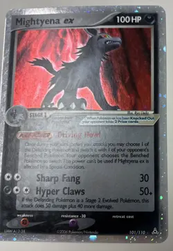 2006 Pokemon TCG Mightyena ex Ultra Rare Holo Phantoms 101/110 Light Play ⭐ - Image 4