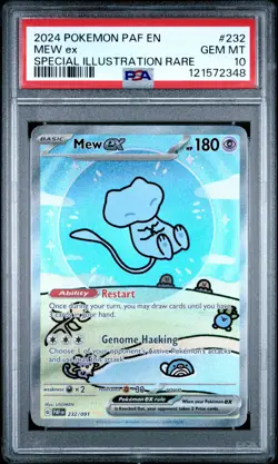 2024 POKEMON PAF EN-PALDEAN FATES #232 MEW ex PSA 10 - Image 1