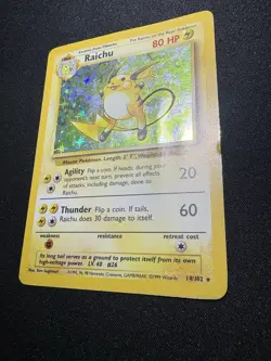 Raichu 14/102 - Holo Rare - Base Set - Unlimited - Pokemon TCG - HP/Damaged - Image 2