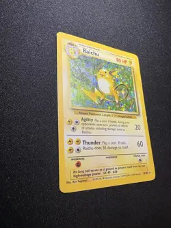 Raichu 14/102 - Holo Rare - Base Set - Unlimited - Pokemon TCG - HP/Damaged - Image 3