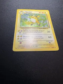 Raichu 14/102 - Holo Rare - Base Set - Unlimited - Pokemon TCG - HP/Damaged - Image 4