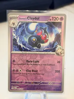 Pokemon TCG Steven's Claydol 084/182 Reverse Holo sv10 DRI Destined Rivals - Image 1