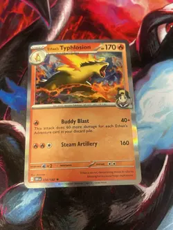 ETHAN'S TYPHLOSION 034/182 REVERSE HOLO DESTINED RIVALS POKEMON TCG NM - Image 1